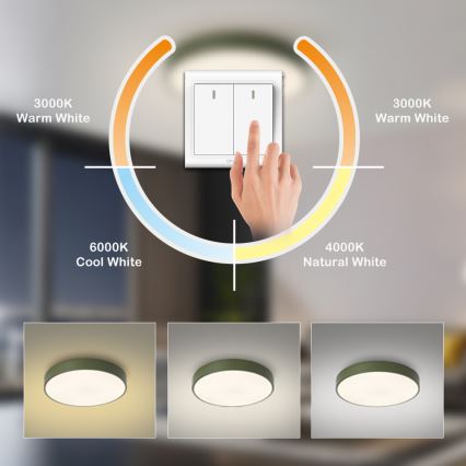 Brilagi - LED stropna svetilka POOL LED/60W/230V 3000/4000/6000K premer 50 cm zelena