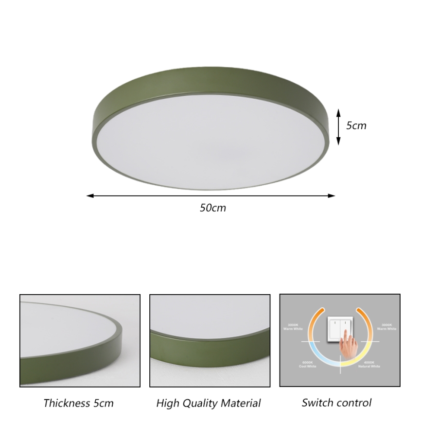 Brilagi - LED stropna svetilka POOL LED/60W/230V 3000/4000/6000K premer 50 cm zelena