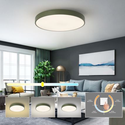 Brilagi - Stropno LED svetilo POOL, 60 W, 230 V, 3000/4000/6000 K, premer 60 cm, zeleno