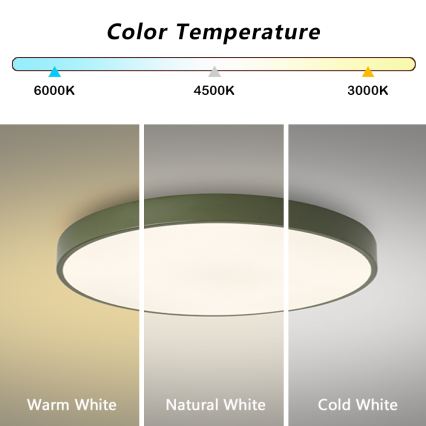 Brilagi - Stropno LED svetilo POOL, 60 W, 230 V, 3000/4000/6000 K, premer 60 cm, zeleno