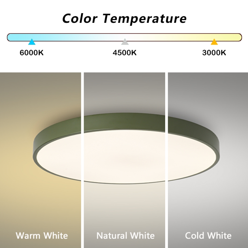 Brilagi - Stropno LED svetilo POOL, 60 W, 230 V, 3000/4000/6000 K, premer 60 cm, zeleno