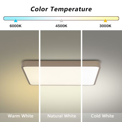 BRILAGI - stropna LED svetilka POOL SQUARE LED/36W/230V 3000/4000/6000K 40x40 cm bež