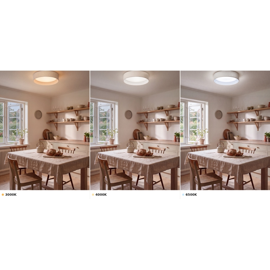Brilagi - LED stropna svetilka VELVET VARI LED/24W/230V 3000/4000/6500K, premer 45 cm, bela