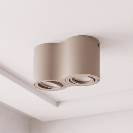 BRILAGI - Stropna smerna svetilka MIA DOUBLE 2xGU10/30W/230V bež