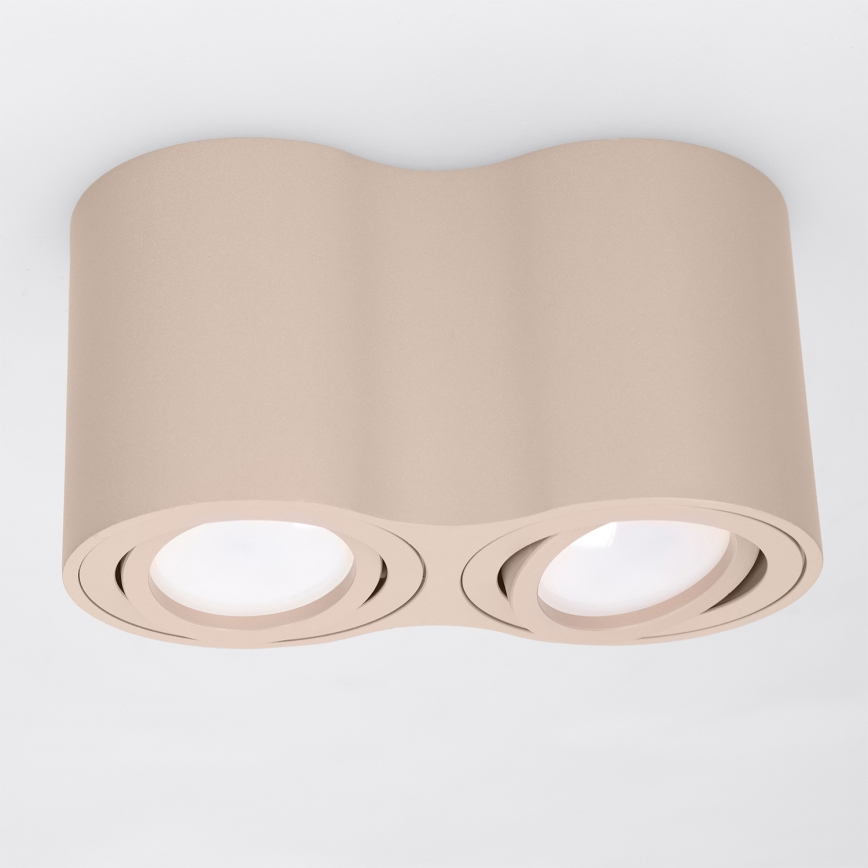 BRILAGI - Stropna smerna svetilka MIA DOUBLE 2xGU10/30W/230V bež
