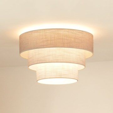 Brilagi - Stropna svetilka ALASKA LUNETA 1xE27/15W/230V pr. 45 cm siva/krem barva