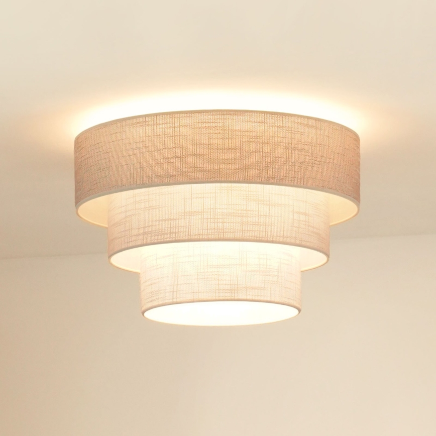 Brilagi - Stropna svetilka ALASKA LUNETA 1xE27/15W/230V pr. 45 cm siva/krem barva