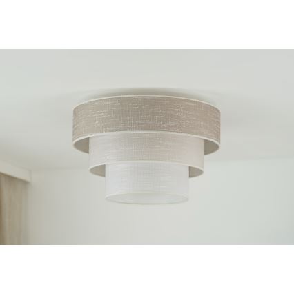 Brilagi - Stropna svetilka ALASKA LUNETA 1xE27/15W/230V pr. 45 cm siva/krem barva