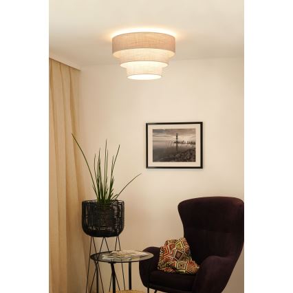 Brilagi - Stropna svetilka ALASKA LUNETA 1xE27/15W/230V pr. 45 cm siva/krem barva