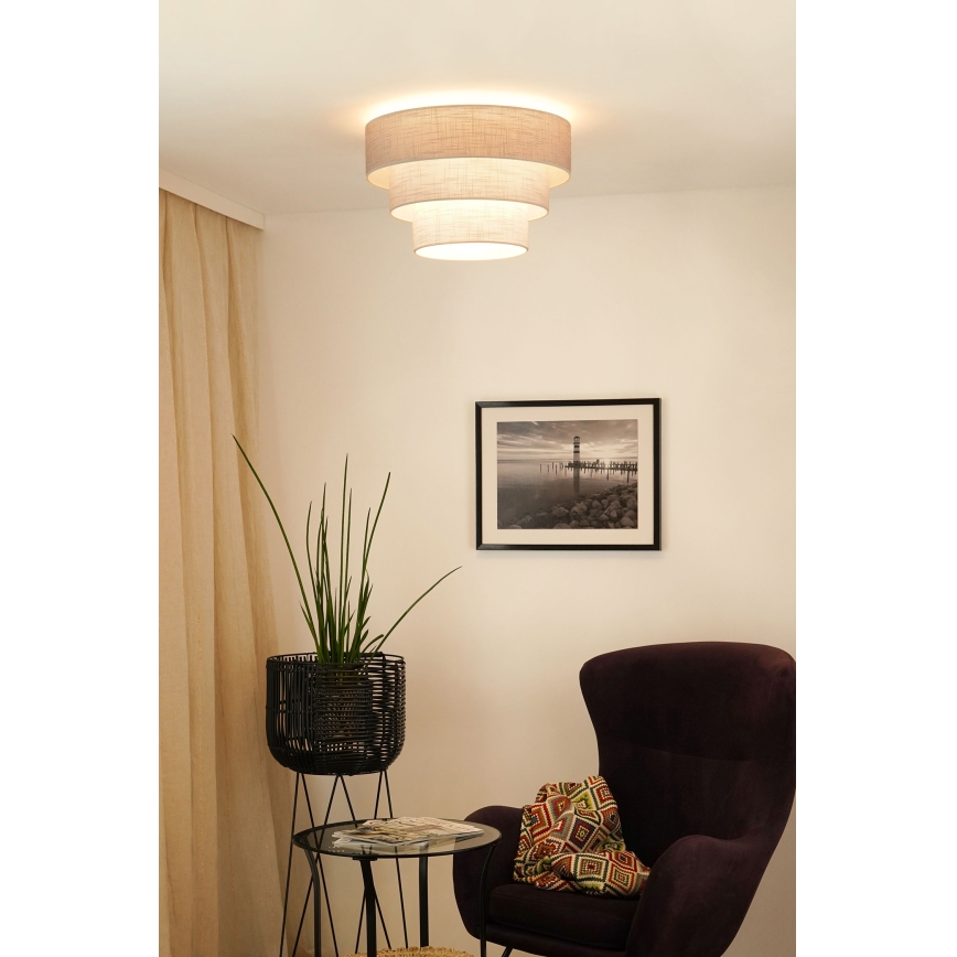 Brilagi - Stropna svetilka ALASKA LUNETA 1xE27/15W/230V pr. 45 cm siva/krem barva