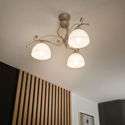 Brilagi - Stropna svetilka ANTICO MODERN 3xE27/60W/230V bež