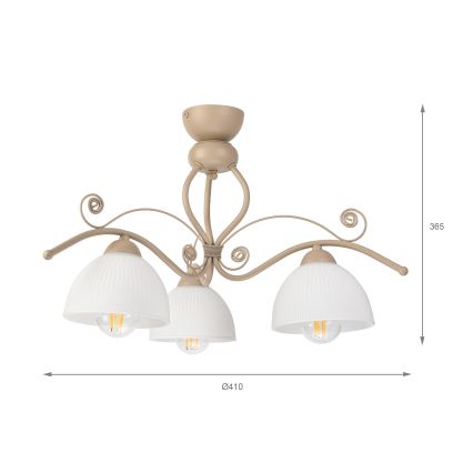Brilagi - Stropna svetilka ANTICO MODERN 3xE27/60W/230V bež