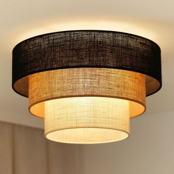 Brilagi - Stropna svetilka ASPEN LUNETA 1xE27/15W/230V pr. 45 cm črna/bež/krem barva