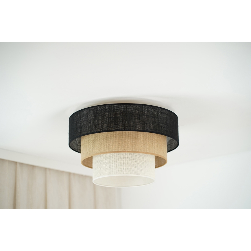Brilagi - Stropna svetilka ASPEN LUNETA 1xE27/15W/230V pr. 45 cm črna/bež/krem barva