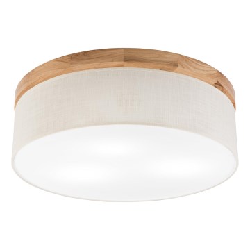 Brilagi - Stropna svetilka BELLADONNA 3xE27/15W/230V pr. 50 cm krem barva/hrast