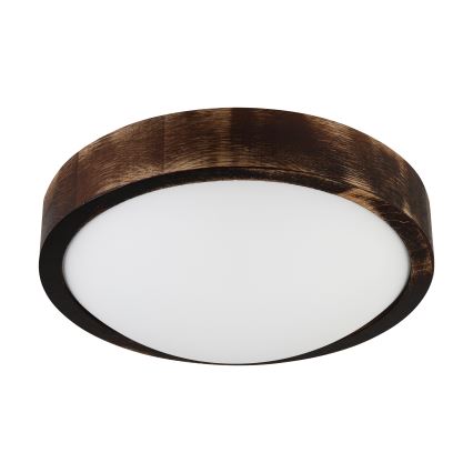 Brilagi - Stropna svetilka CARVALHO SLIM SMOKEY 1xE27/60W/230V, hrast, premer 27,5 cm