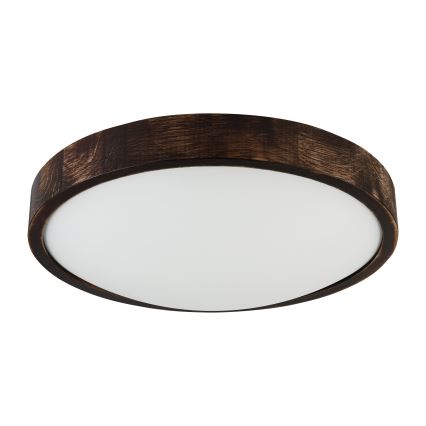 Brilagi - Stropna svetilka CARVALHO SLIM SMOKEY 2xE27/60W/230V hrast premer 37,5 cm