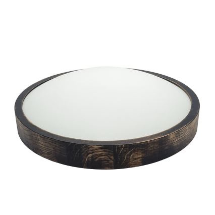 Brilagi - Stropna svetilka CARVALHO SLIM SMOKEY 2xE27/60W/230V hrast premer 37,5 cm