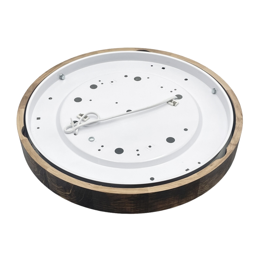 Brilagi - Stropna svetilka CARVALHO SLIM SMOKEY 2xE27/60W/230V hrast premer 37,5 cm
