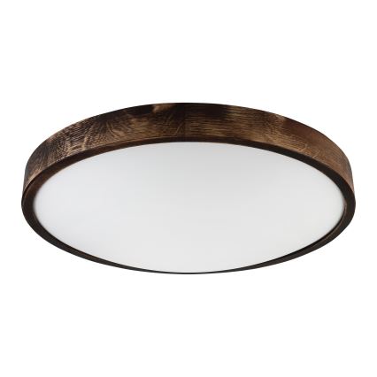 Brilagi - Stropna svetilka CARVALHO SLIM SMOKEY 3xE27/60W/230V, hrast, premer 47,5 cm