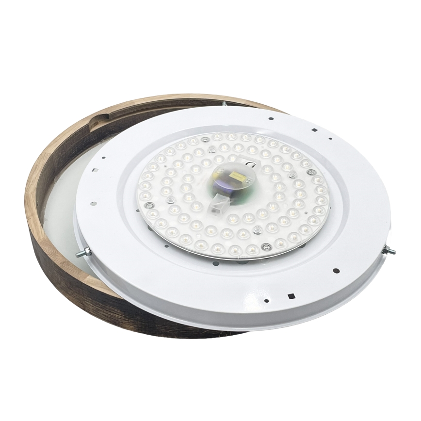Brilagi - Stropna svetilka CARVALHO SLIM SMOKEY 3xE27/60W/230V, hrast, premer 47,5 cm