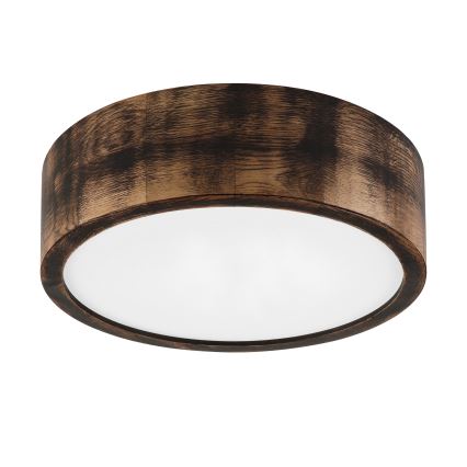 Brilagi - Stropna svetilka CARVALHO SMOKEY 1xE27/60W/230V hrast, premer 27,5 cm