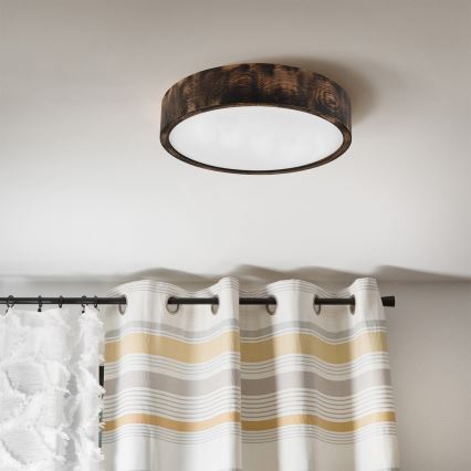 Brilagi - Stropna svetilka CARVALHO SMOKEY 2xE27/60W/230V, hrast, premer 37,5 cm