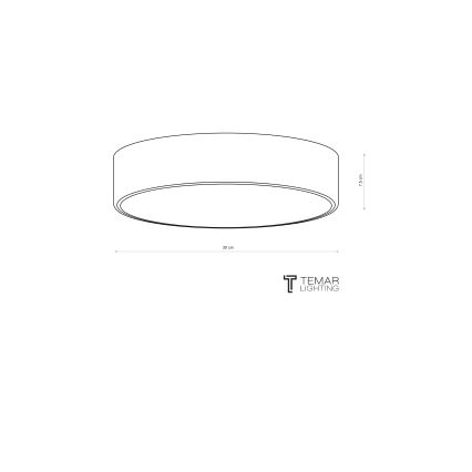 Brilagi - Stropna svetilka CLARE 2xE27/24W/230V, premer 30 cm, bordo