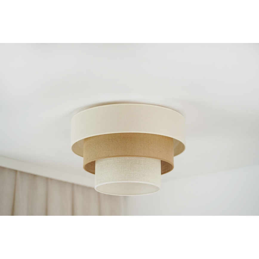 Brilagi-Stropna svetilka DENVER LUNETA 1xE27/15W/230V pr. 45 bež/rjava/krem barva