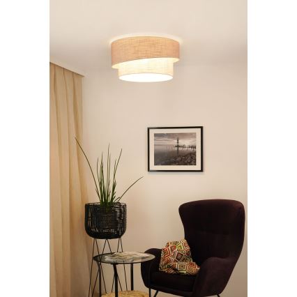 Brilagi - Stropna svetilka DOVER SHINE 1xE27/15W/230V pr. 50 cm siva/krem barva