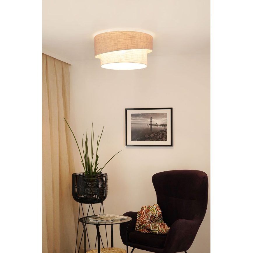 Brilagi - Stropna svetilka DOVER SHINE 1xE27/15W/230V pr. 50 cm siva/krem barva