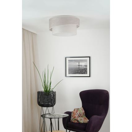 Brilagi - Stropna svetilka DOVER SHINE 1xE27/15W/230V pr. 50 cm siva/krem barva