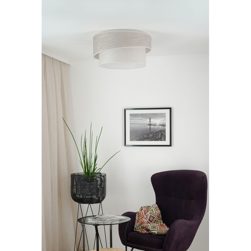 Brilagi - Stropna svetilka DOVER SHINE 1xE27/15W/230V pr. 50 cm siva/krem barva