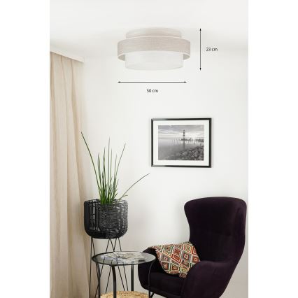 Brilagi - Stropna svetilka DOVER SPACE LED/12W/230V pr. 50 cm 3000K/4000K/6400K siva/krem barva