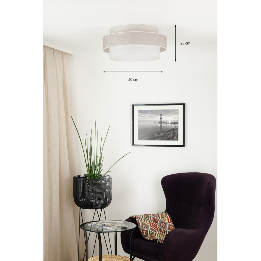 Brilagi - Stropna svetilka DOVER SPACE LED/12W/230V pr. 50 cm 3000K/4000K/6400K siva/krem barva