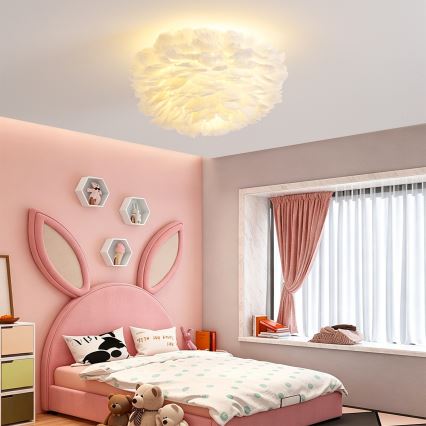 BRILAGI - Stropna svetilka FEATHER 3xE27/40W/230V premer 50 cm bela
