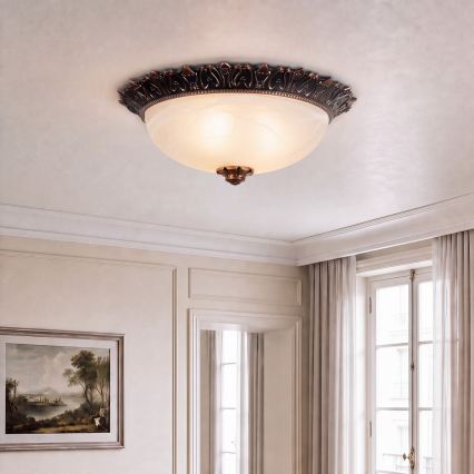 Brilagi - stropna svetilka FRESCO, 2x E27/40W/230V, Ø 30 cm, bronasta