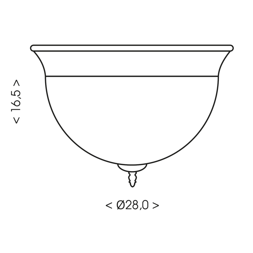 Brilagi - Stropna svetilka FRESCO 2xE27/40W/230V premer 28 cm bela