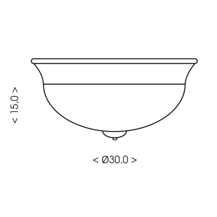 Brilagi - Stropna svetilka FRESCO 2xE27/40W/230V premer 30 cm bakrena
