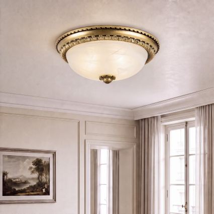 BRILAGI - Stropna svetilka FRESCO 2xE27/40W/230V, premer 30 cm, medenina