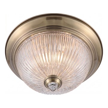 Brilagi - Stropna svetilka FRESCO 2xE27/40W/230V Ø 28 cm mesing