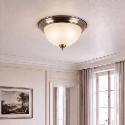 BRILAGI - Stropna svetilka FRESCO 2xE27/40W/230V Ø 28 cm mesing
