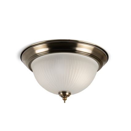 BRILAGI - Stropna svetilka FRESCO 2xE27/40W/230V Ø 28 cm mesing
