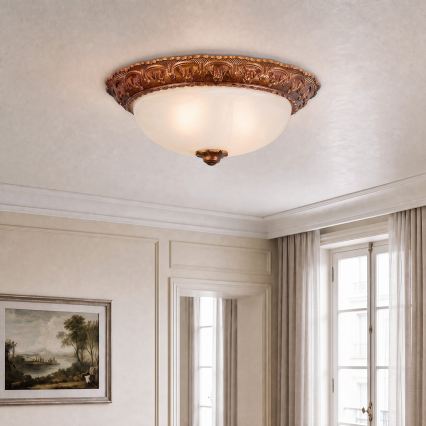 Brilagi - Stropna svetilka FRESCO 2xE27/40W/230V Ø 30 cm zlata