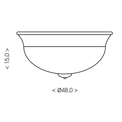 Brilagi - Stropna svetilka FRESCO 3xE27/40W/230V premer 48 cm rjava