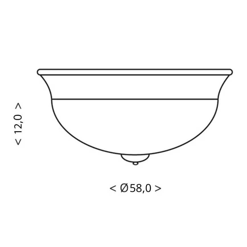BRILAGI - Stropna svetilka FRESCO 3xE27/40W/230V premer 48 cm rjava