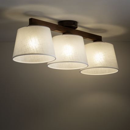 Brilagi - Stropna svetilka LATTE 3xE27/15W/230V bor/bela