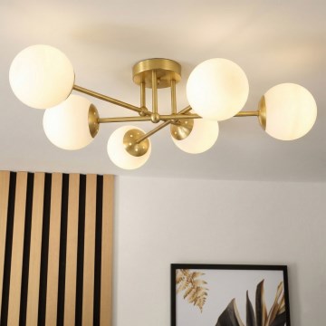Brilagi - Stropna svetilka MALIVA 6xE14/15W/230V zlata/bela