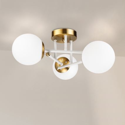 Brilagi - Stropna svetilka MALIVA za površinsko montažo 3xE14/15W/230V, zlata/bela