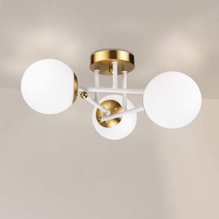 Brilagi - Stropna svetilka MALIVA za površinsko montažo 3xE14/15W/230V, zlata/bela